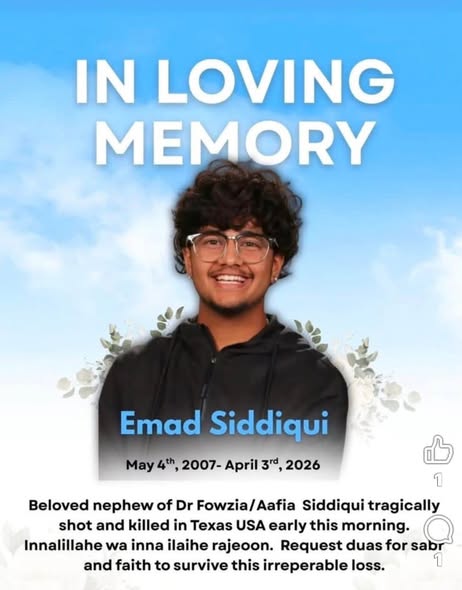 Emmad Siddiqui, Sugar Land TX, Obituary, Death: In Loving Memory of Emmad Siddiqui, Whose Life Was Tragically Taken
